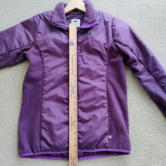 Helly Hansen Women Purple Terry Cloth Jacket Coat Primaloft Vikings Golf MED - Picture 6 of 11